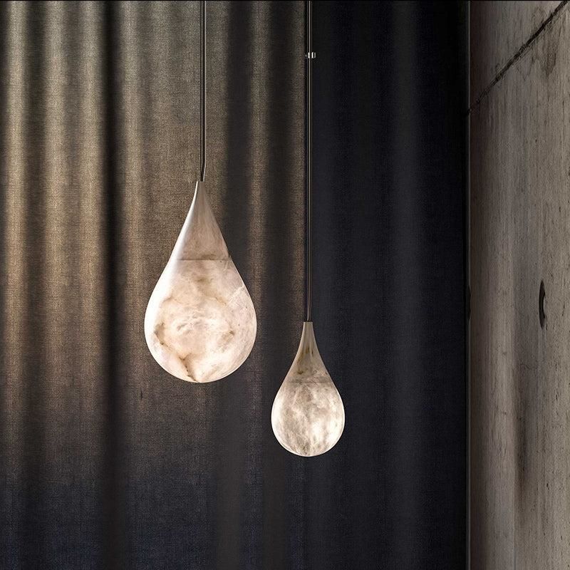Alabaster Modern Teardrop Single Pendant Light - Image 5