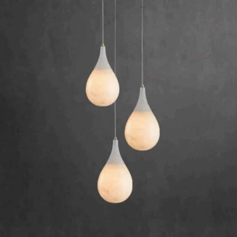 Alabaster Modern Teardrop Single Pendant Light - Image 9