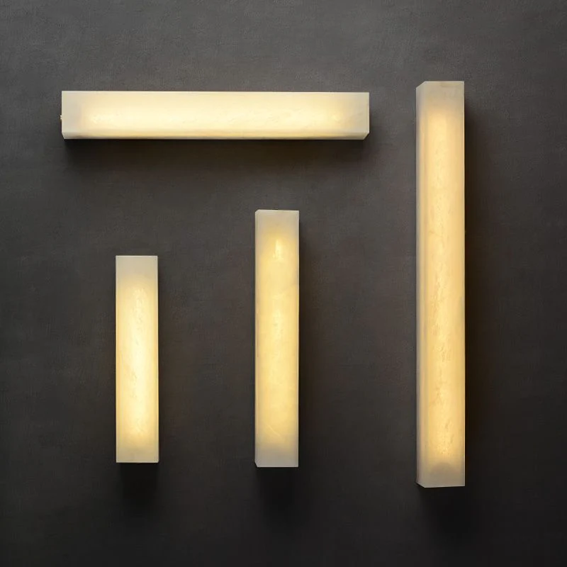 Alabaster Indoor Long Wall Sconce Fixture - Image 2