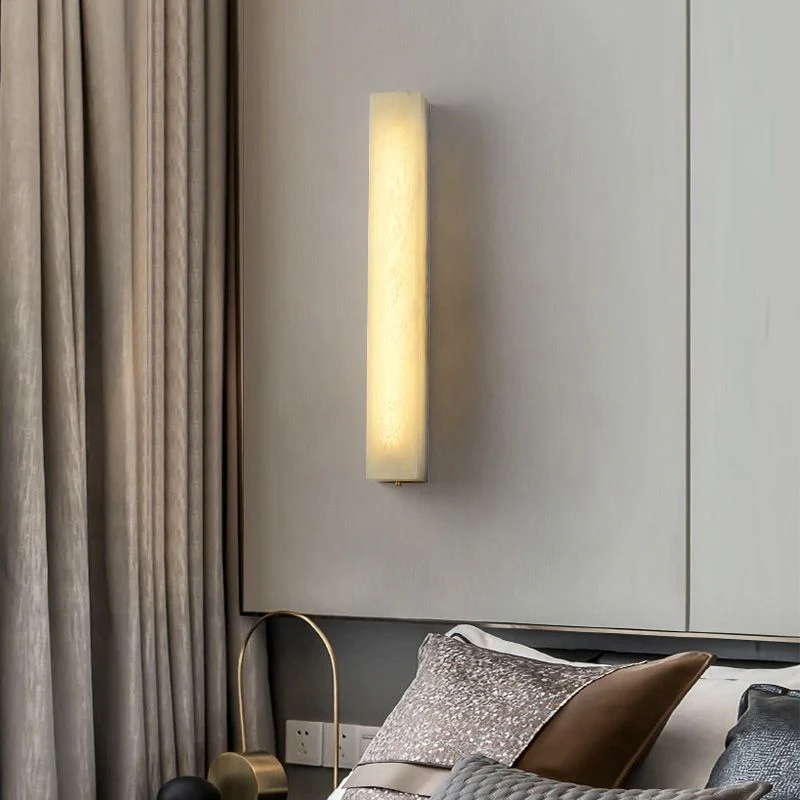 Alabaster Indoor Long Wall Sconce Fixture - Image 3