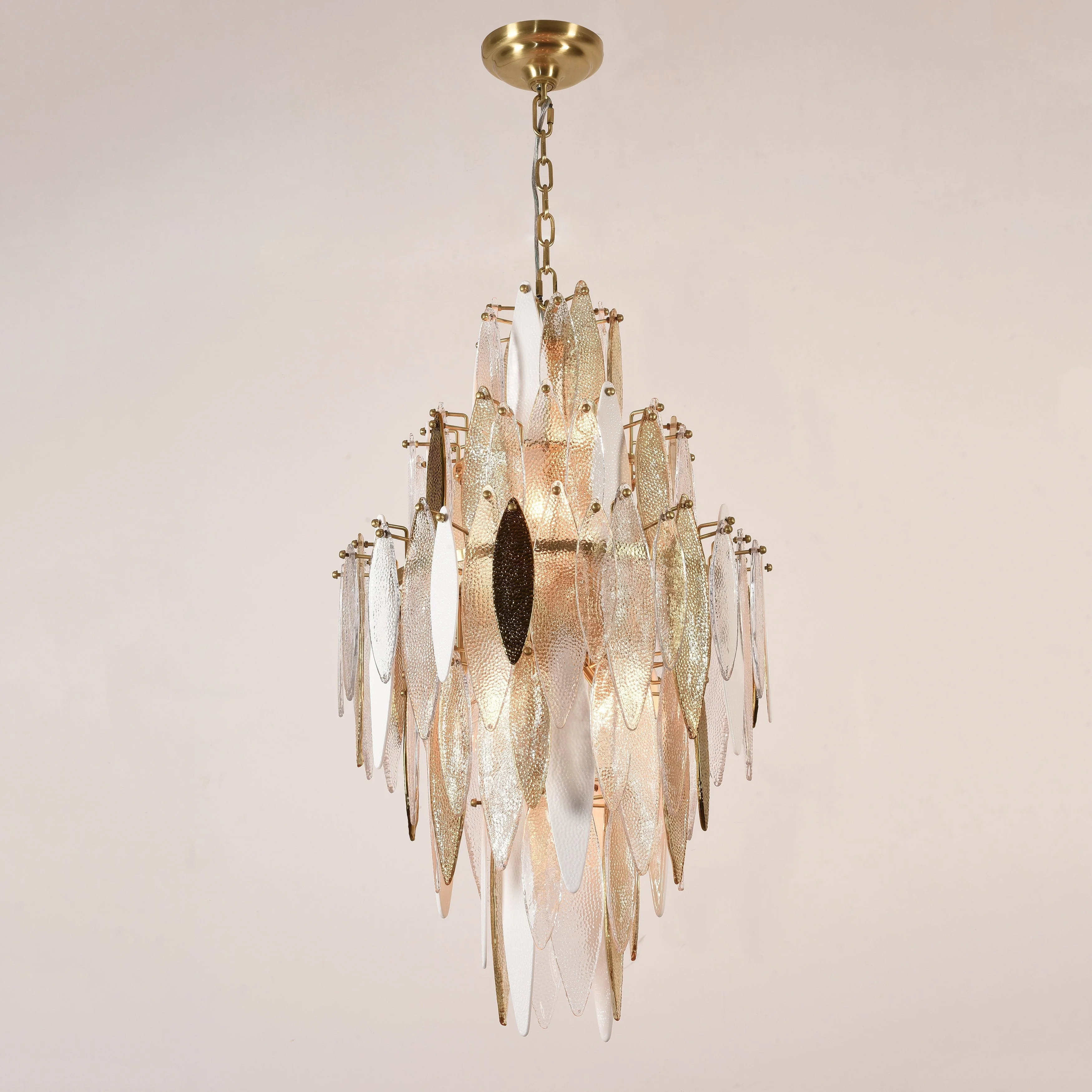 Larry Empire Tiered Oval Glass Chandelier - Image 4