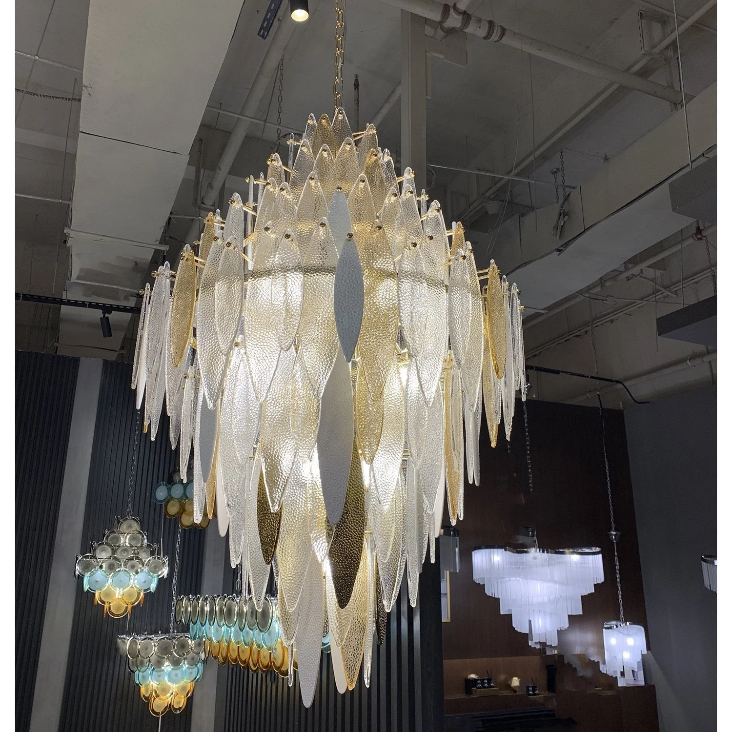 Larry Empire Tiered Oval Glass Chandelier - Image 5