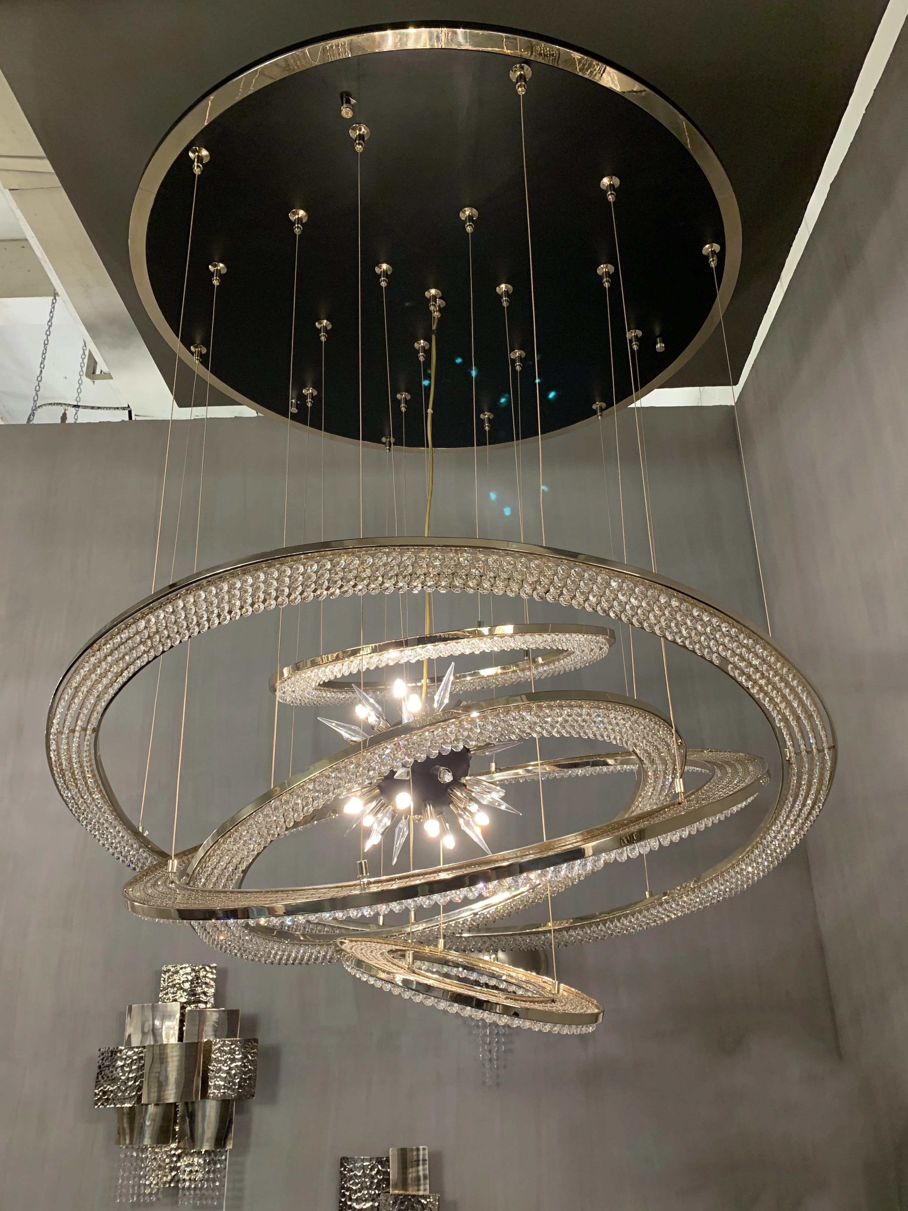 Aleron Crystal Ring Sputnik Chandelier - Image 3