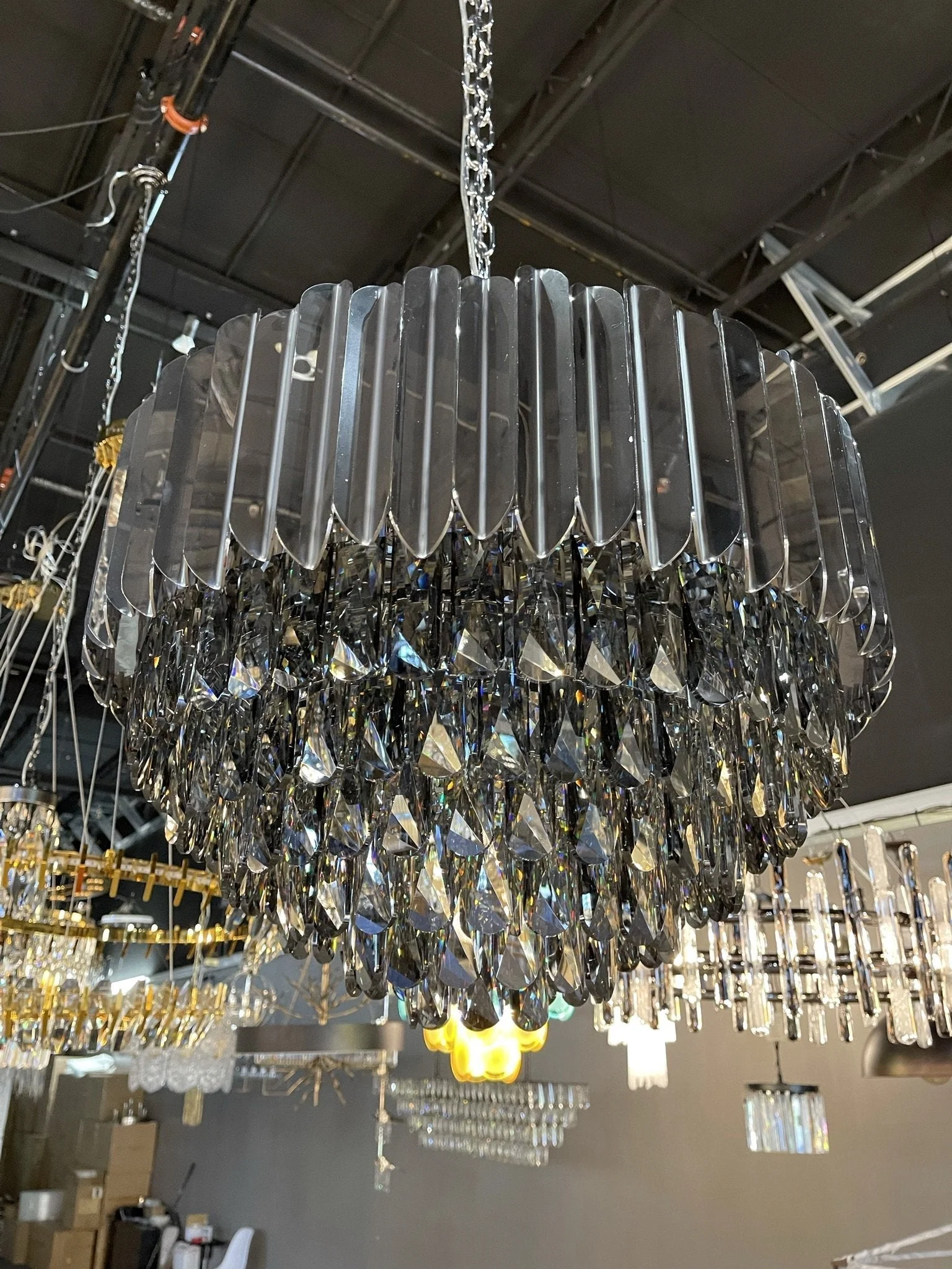 Walter Tiered Round Crystal Chandelier - Image 8