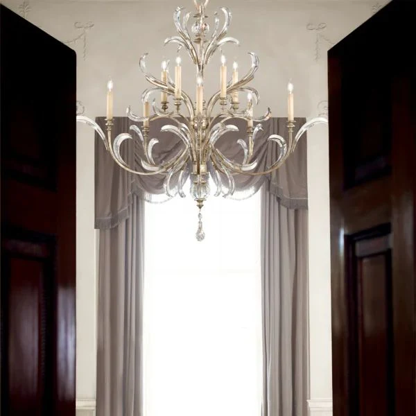 Alice Candle Round 2-Tier Chandelier 56" - Image 3