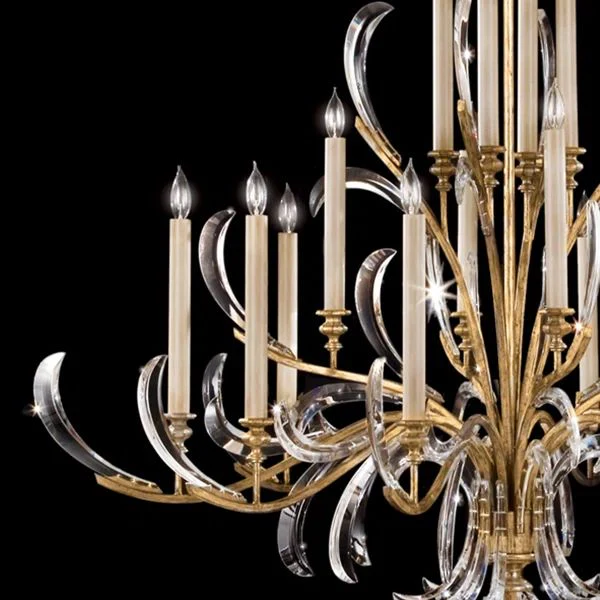 Alice Candle Round 3-Tier Chandelier 58" - Image 2
