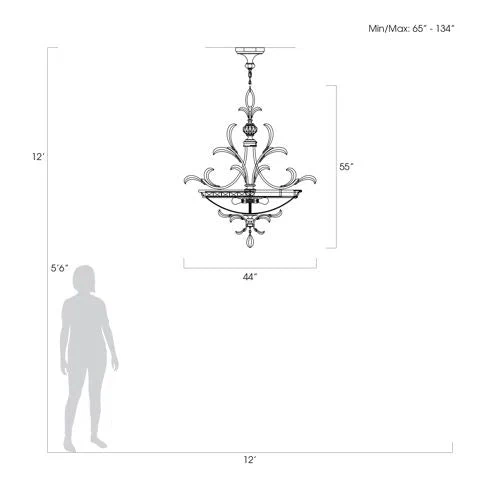 Alice Candle Round Chandelier 44" - Image 3