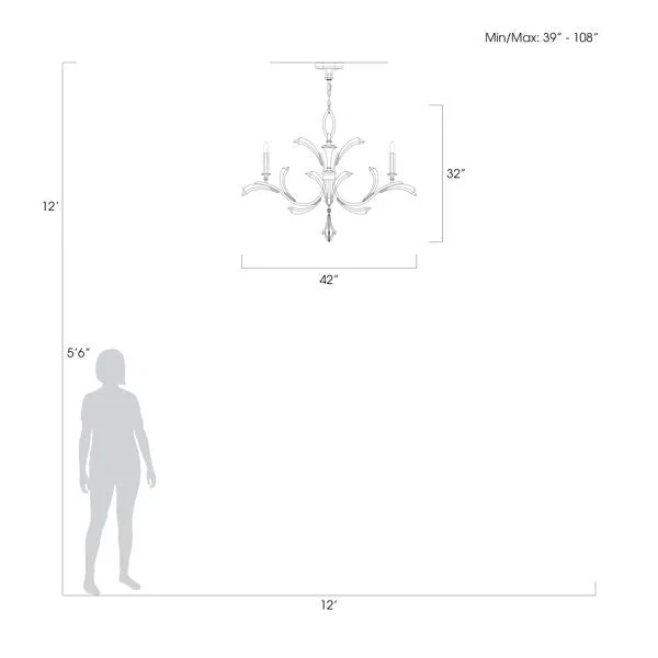 Alice Candle  Round Chandelier 42" - Image 3