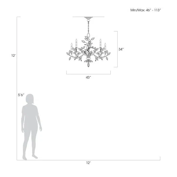 Alice Candle  Round Chandelier 43" - Image 4