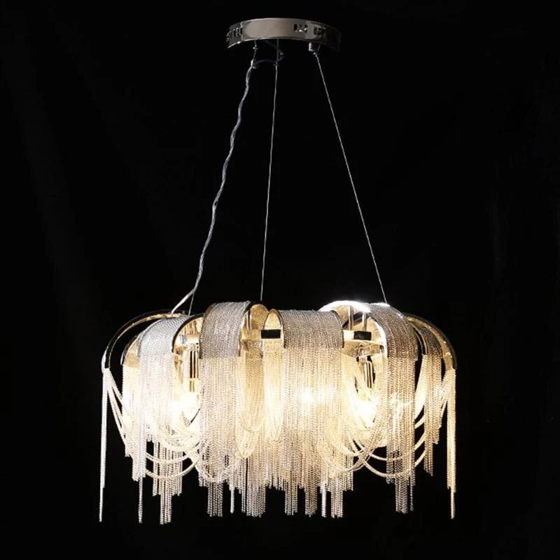 Alisa Luxury Aluminum Chain Tassel Chandelier - Image 10
