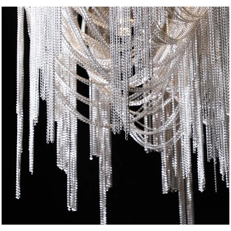 Alisa Luxury Aluminum Chain Tassel Chandelier - Image 11