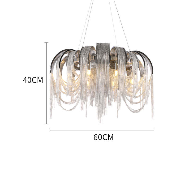 Alisa Luxury Aluminum Chain Tassel Chandelier - Image 12