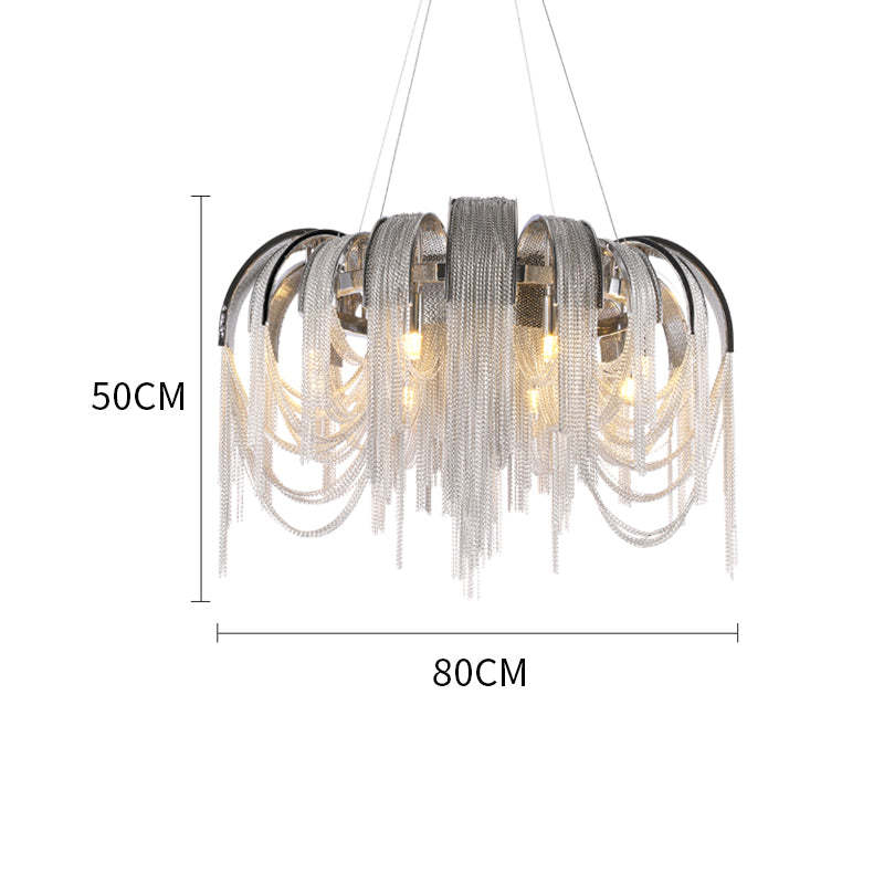 Alisa Luxury Aluminum Chain Tassel Chandelier - Image 13