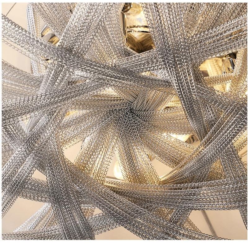 Alisa Luxury Aluminum Chain Tassel Flushmount - Image 10