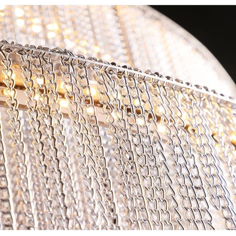 Alisa Luxury Aluminum Chain Tassel Ring Multilayer Chandelier - Image 6