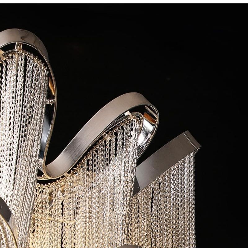 Alisa Luxury Flower Chain Tassel Chandelier - Image 10