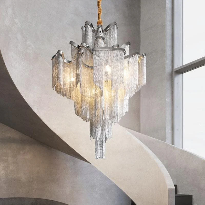 Alisa Luxury Flower Chain Tassel Chandelier - Image 11