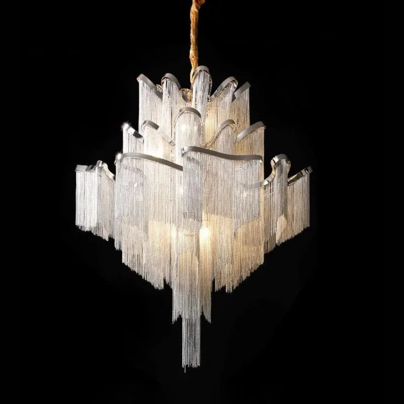 Alisa Luxury Flower Chain Tassel Chandelier - Image 5