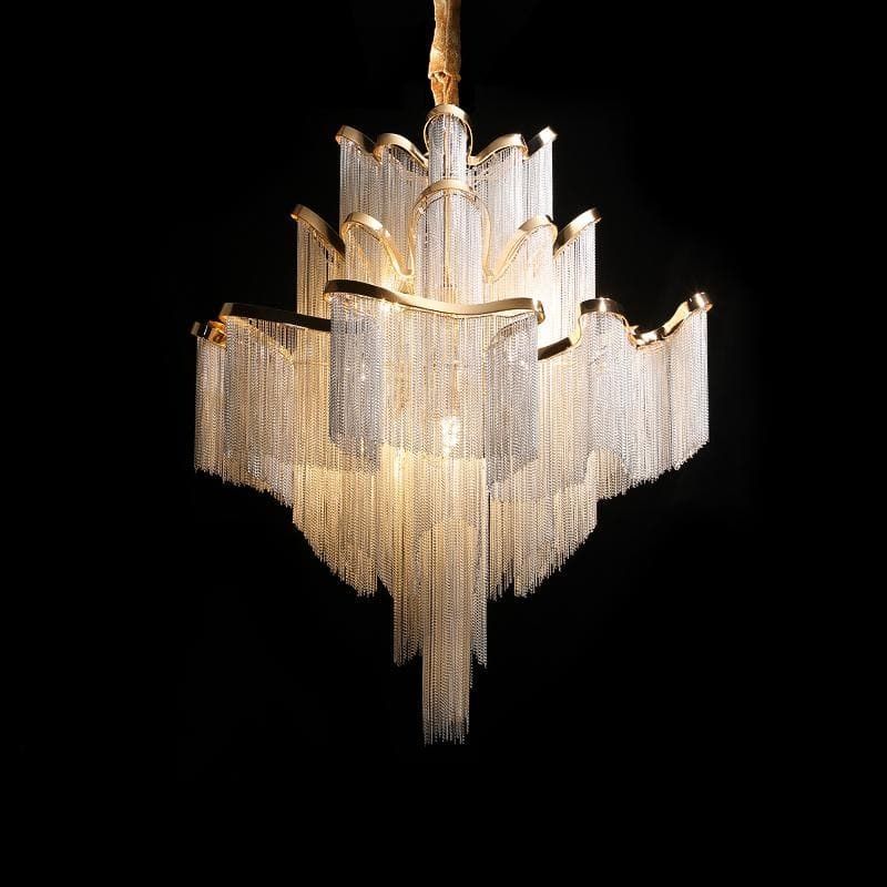 Alisa Luxury Flower Chain Tassel Chandelier - Image 6