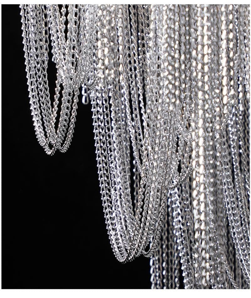 Alisa Luxury Hardware Aluminum Chain Tassel Floor Lamp - Image 6