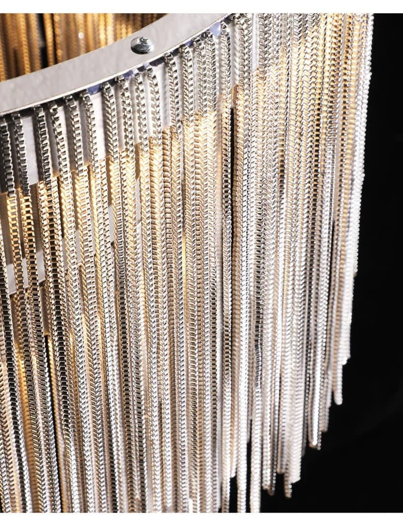 Alisa Luxury Hardware Aluminum Chain Tassel Floor Lamp - Image 6