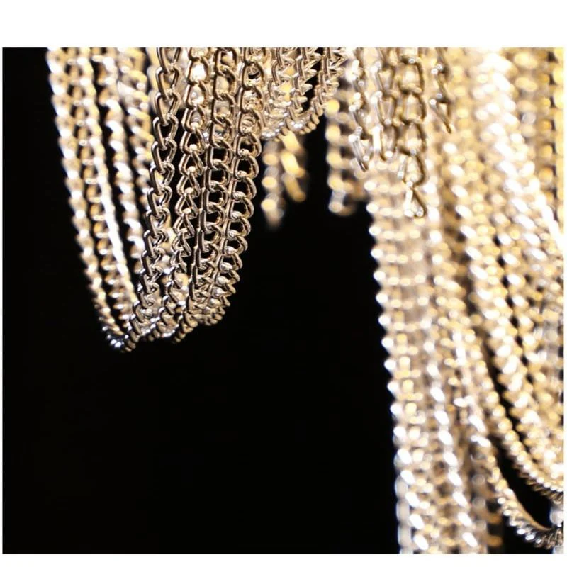 Alisa Luxury Hardware Aluminum Chain Tassel Table Lamp - Image 7