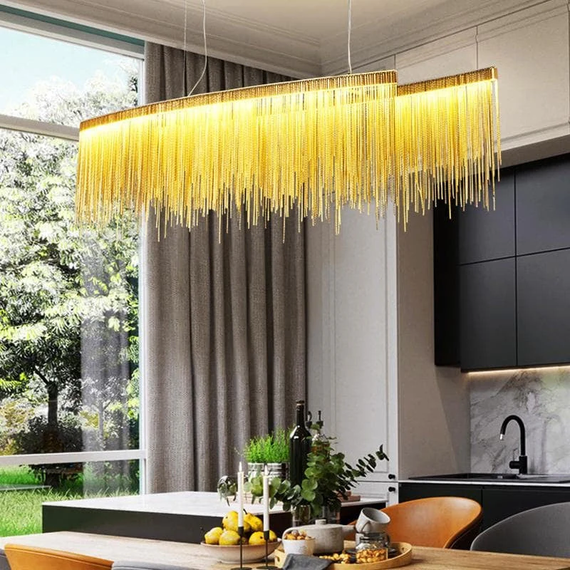 Alisa Luxury Length Chain Tassel Chandelier - Image 2