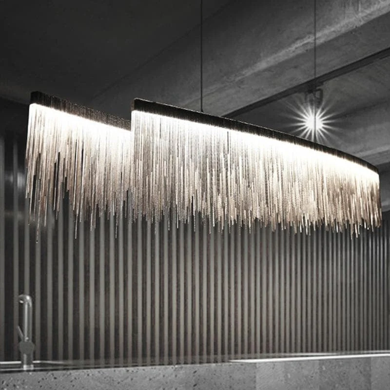 Alisa Luxury Length Chain Tassel Chandelier - Image 3