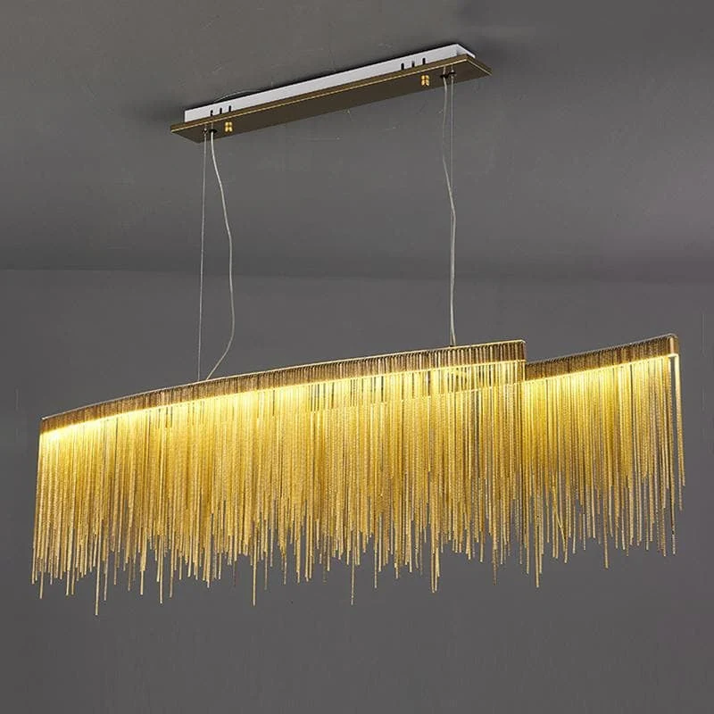 Alisa Luxury Length Chain Tassel Chandelier - Image 5