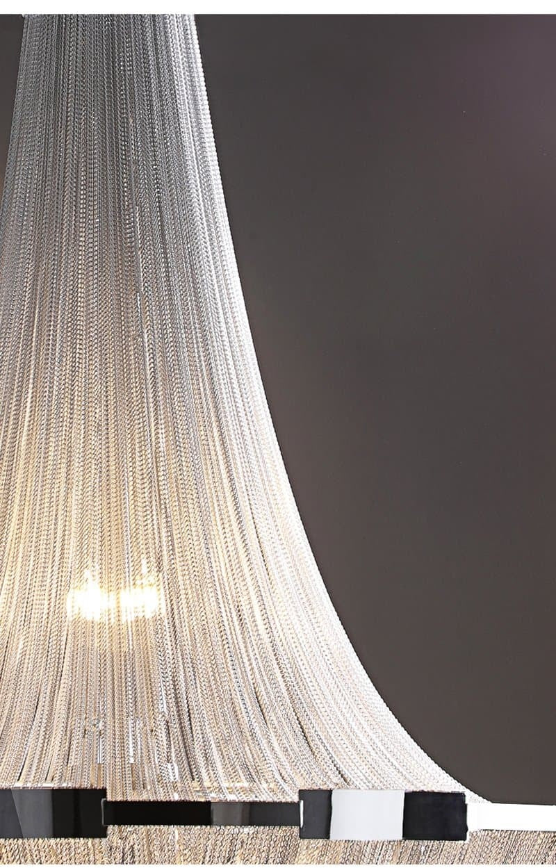 Alisa Luxury Plated Aluminum Chain Tassel Chandelier Diameter 24" 31" - Image 3