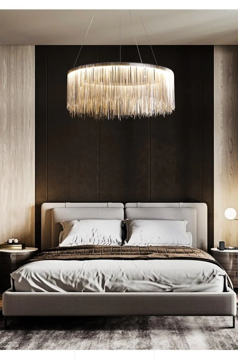 Alisa Luxury Round Chain Tassel Chandelier - Image 2