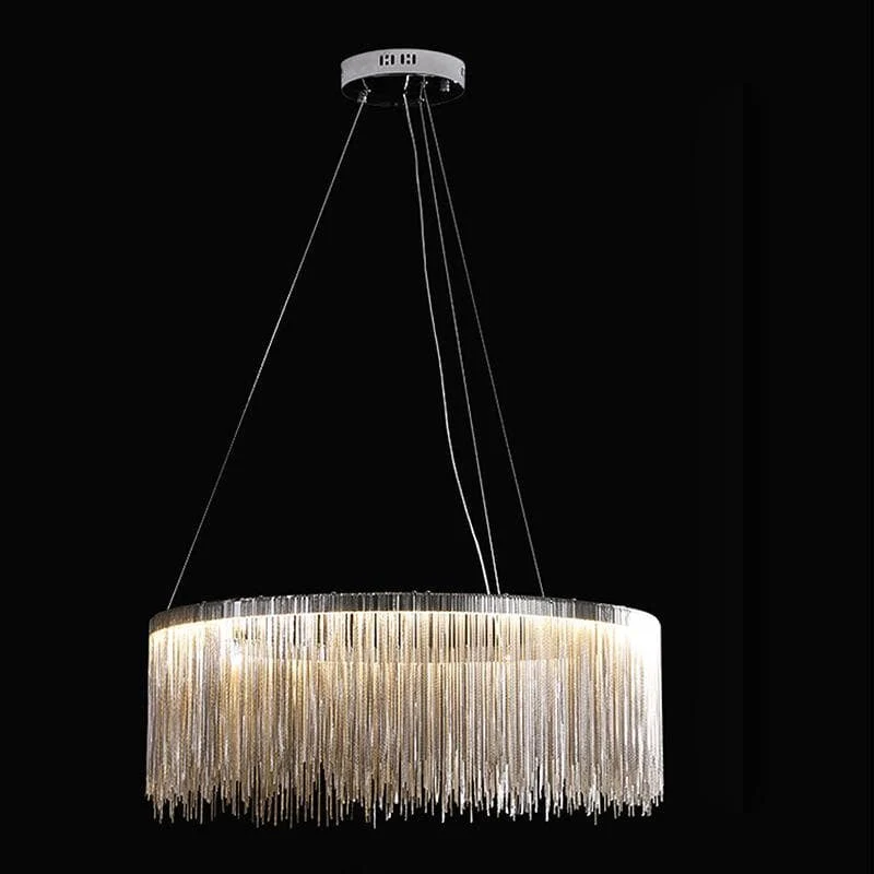 Alisa Luxury Round Chain Tassel Chandelier - Image 3