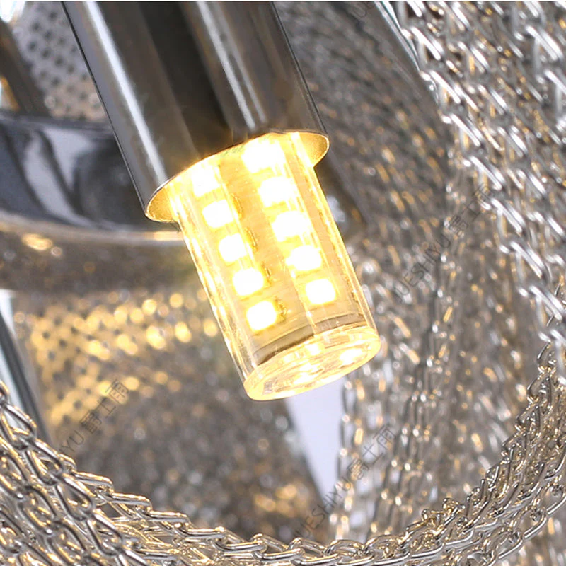 Sophian Aluminum Chain Tassel Round Chandelier - Image 12