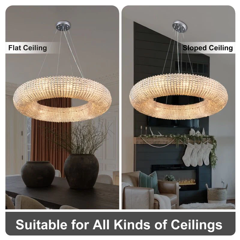 Alison Series Crystal Round LED Chandelier - Image 2