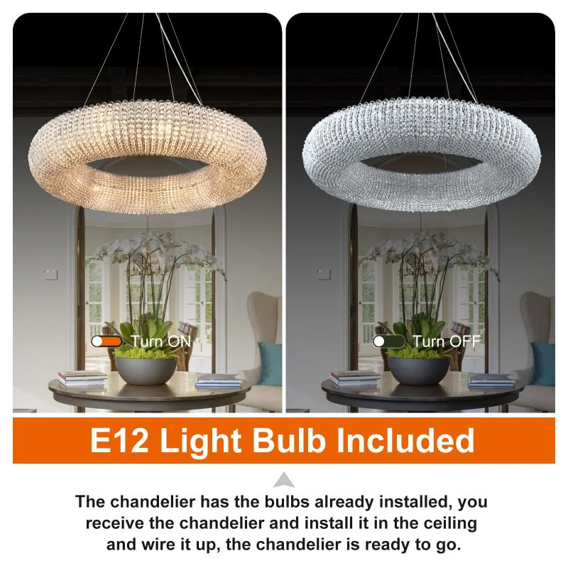Alison Series Crystal Round LED Chandelier - Image 3