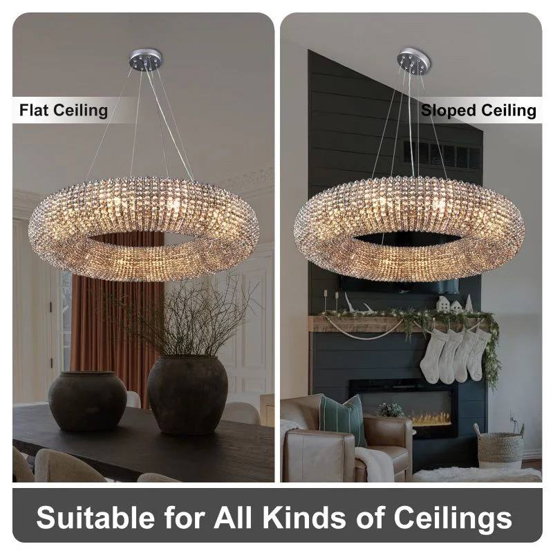 Alison Series Crystal Round LED Chandelier - Image 8