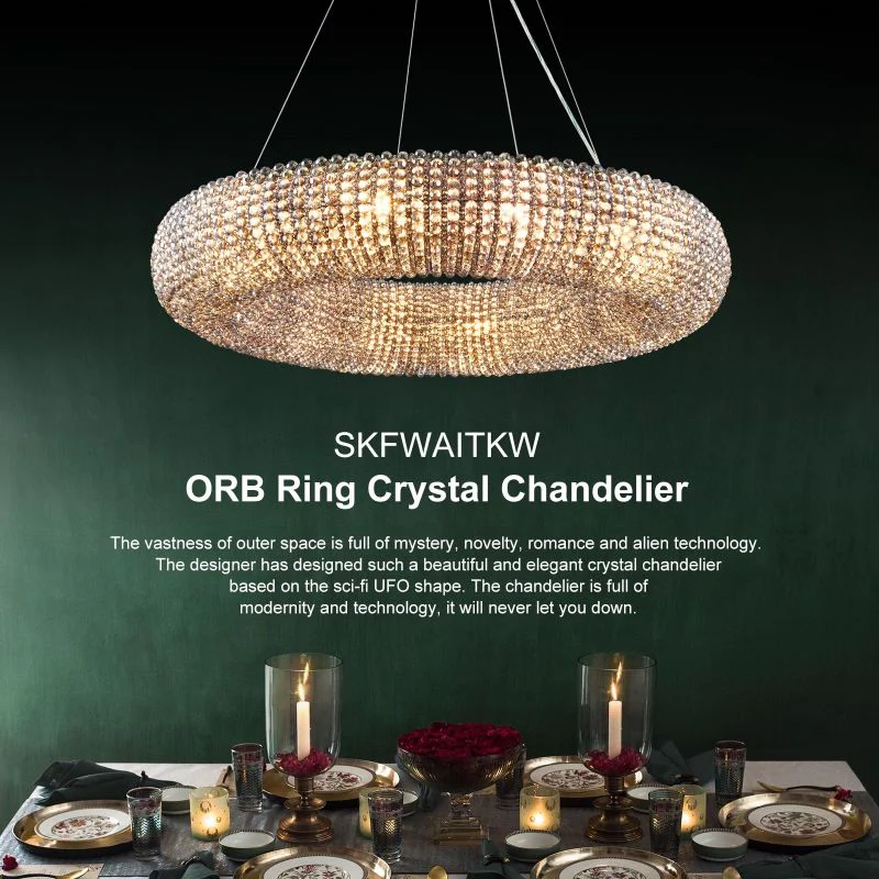 Alison Series Crystal Round LED Chandelier - Image 9
