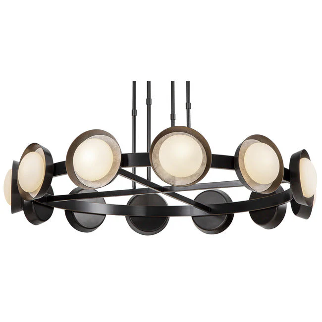 PrismFlow Alabaster Metal Chandelier