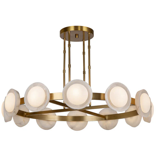 PrismFlow Alabaster Metal Chandelier - Image 11