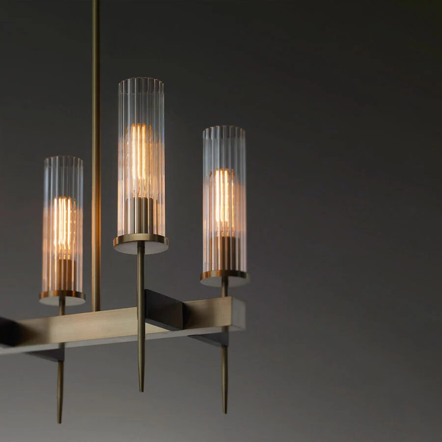 Alouett Glass Linear Chandelier - Image 3