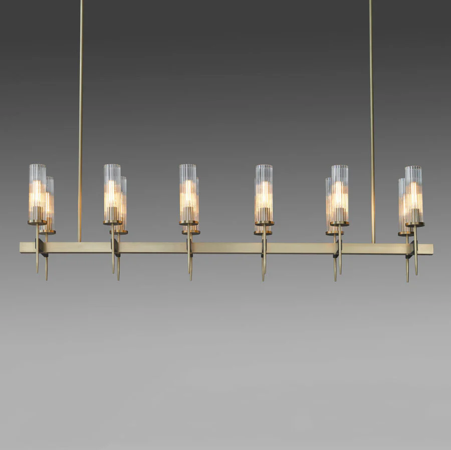 Alouett Glass Linear Chandelier - Image 4