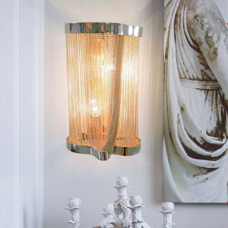 Aluminum Ashley Chain Tassel Wall Sconce - Image 11