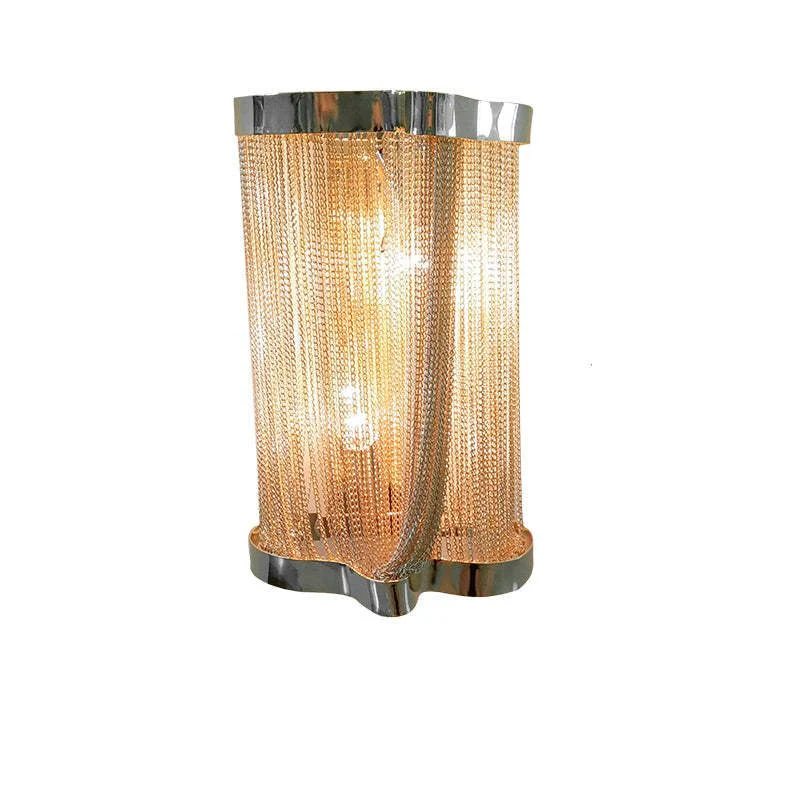 Aluminum Ashley Chain Tassel Wall Sconce - Image 6