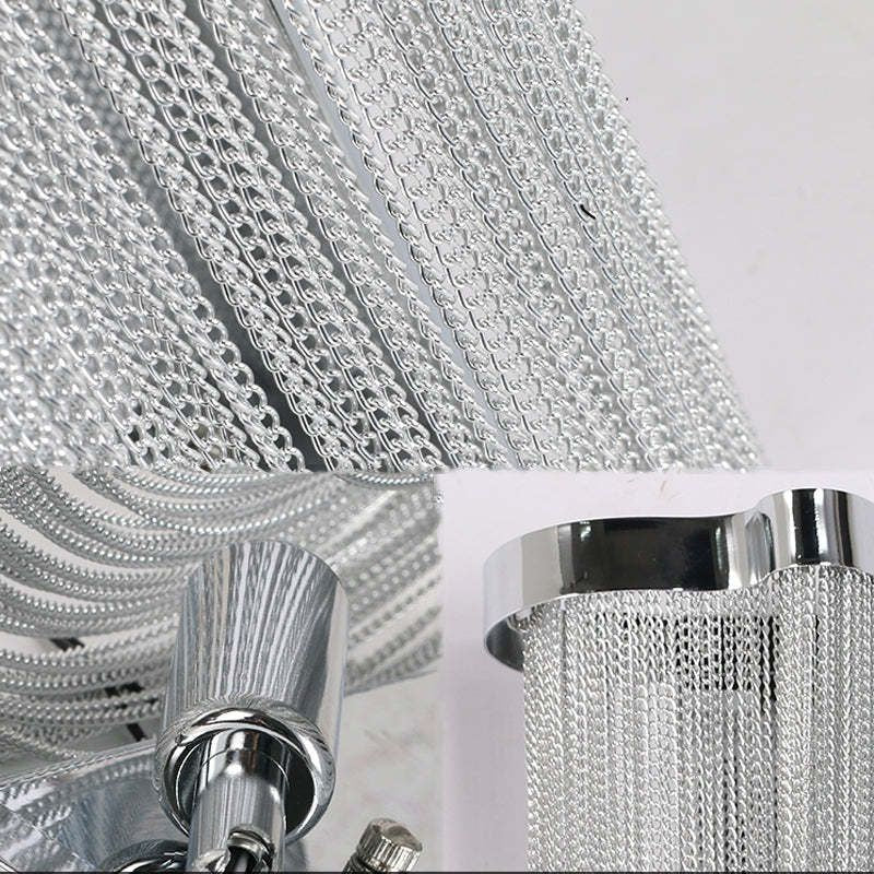 Aluminum Ashley Chain Tassel Wall Sconce - Image 8