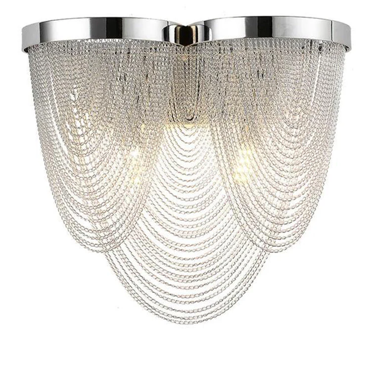 Waterfall Aluminum Chain Tassel Wall Sconce - Image 4
