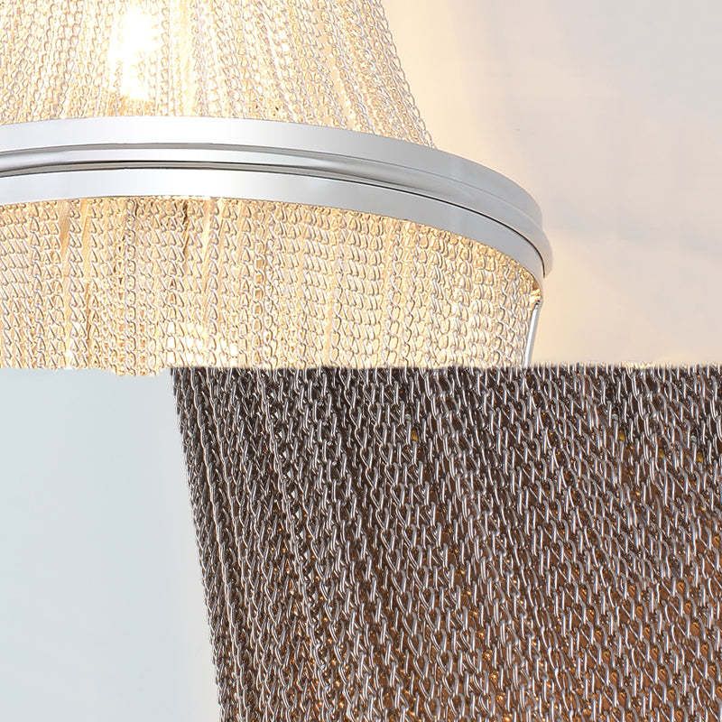 Aluminum Chain Wall Sconce In Living Room - Image 9