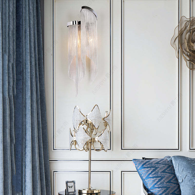 Aluminum Fiona Chain Tassel Wall Sconce - Image 8