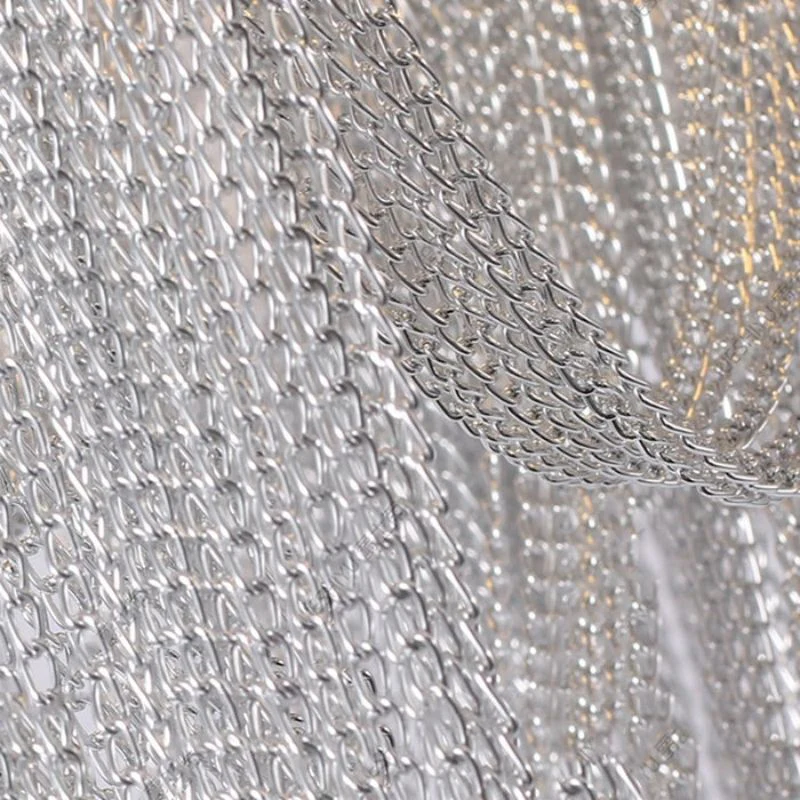 Aluminum Modern Chain Tassel Chandelier - Image 4