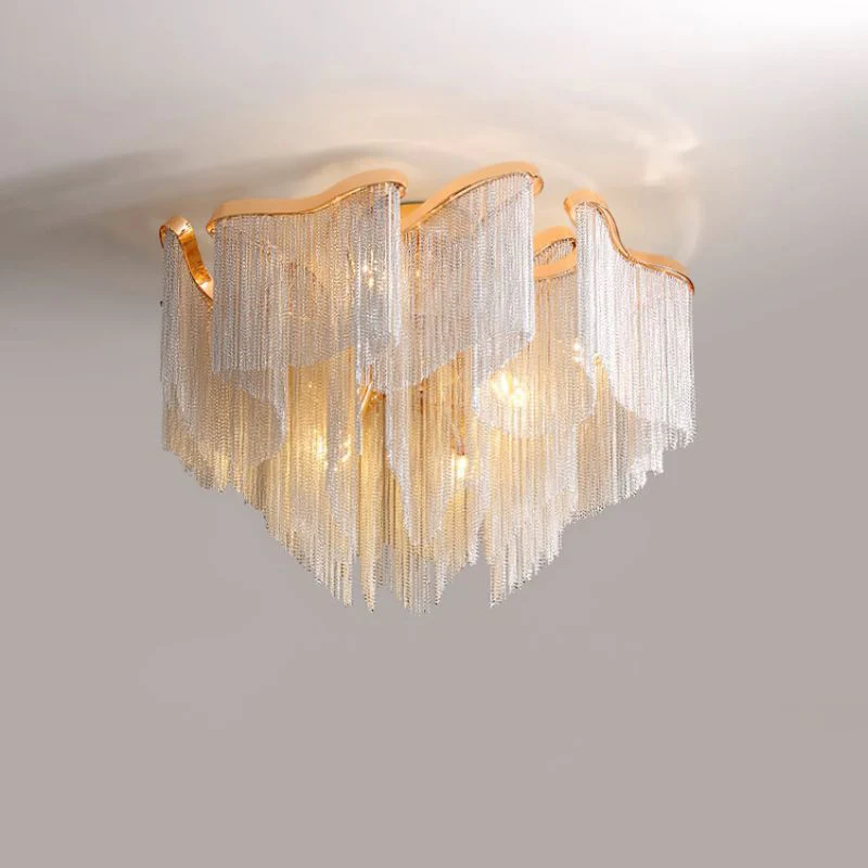 Aluminum Modern Chain Tassel Pendant - Image 11