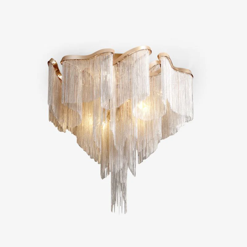 Aluminum Modern Chain Tassel Pendant - Image 12
